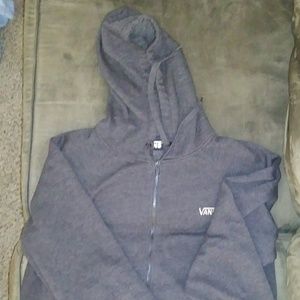 Dark Gray Vans Hoodie Zip Up